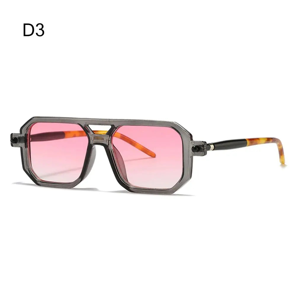 Vintage Double Bridge Shades with gradient lenses on table