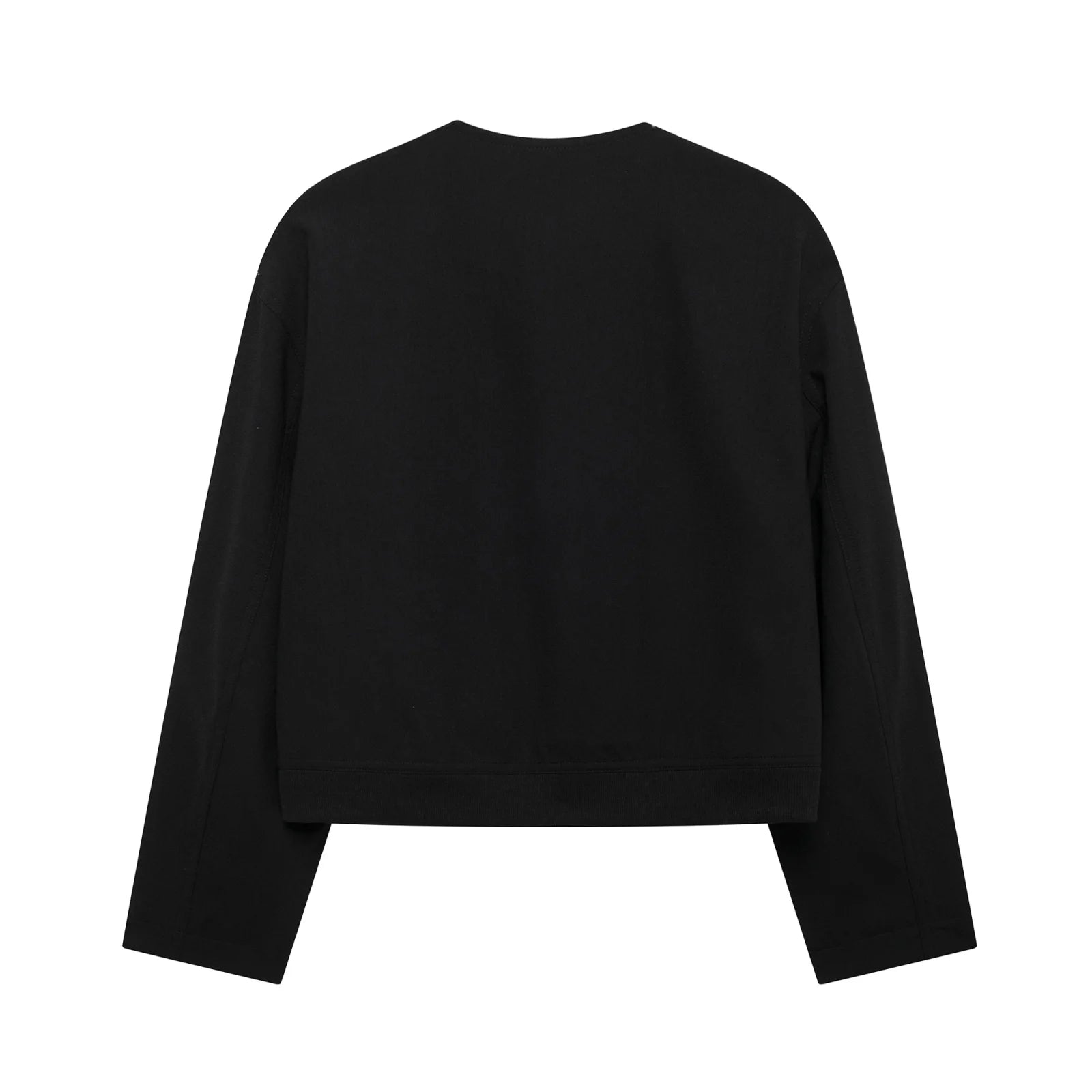 Black sweatshirt on a white background