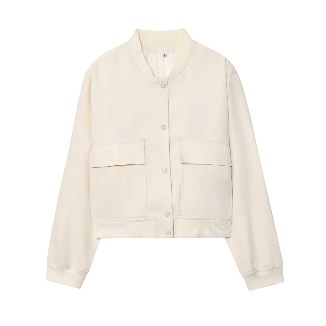 Ribbed Double Pocket Jacket, Glow Bloom Aura, Clothes,Coat,Jacket