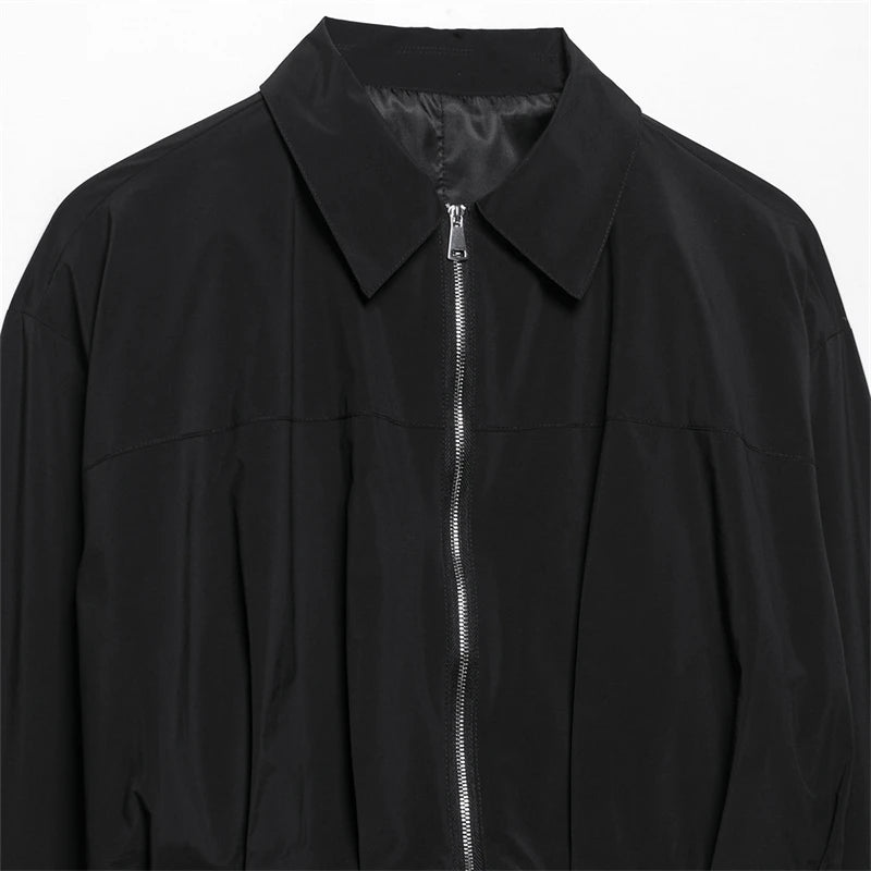 Close-up of pleats on Elegant Summer Pleated Jacket