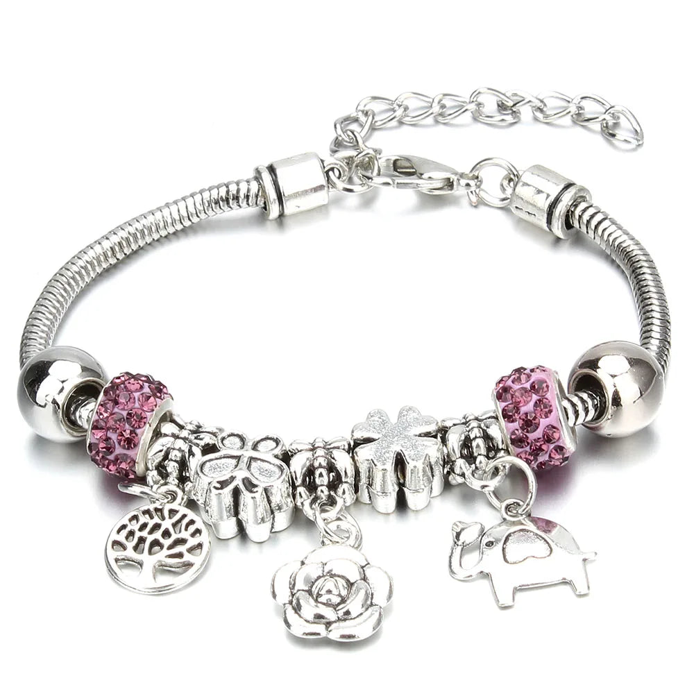 Crown Charm Friendship Bracelet