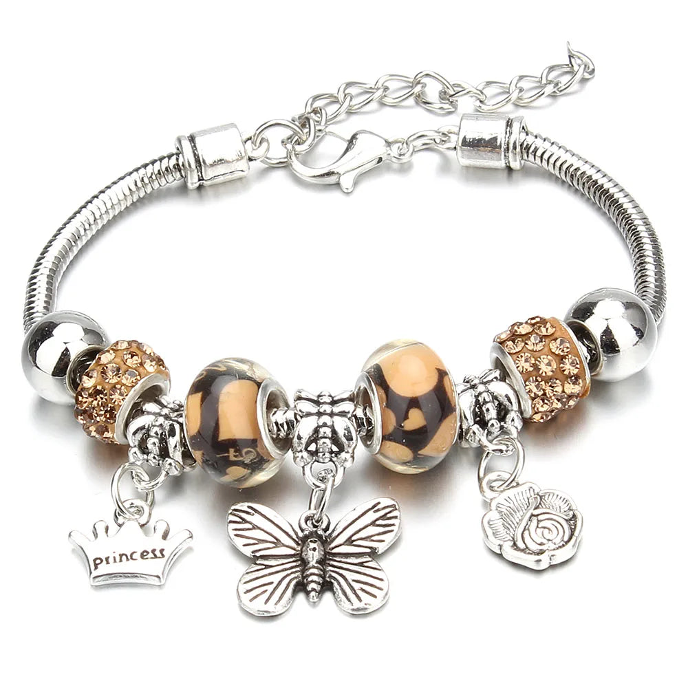 Crown Charm Friendship Bracelet