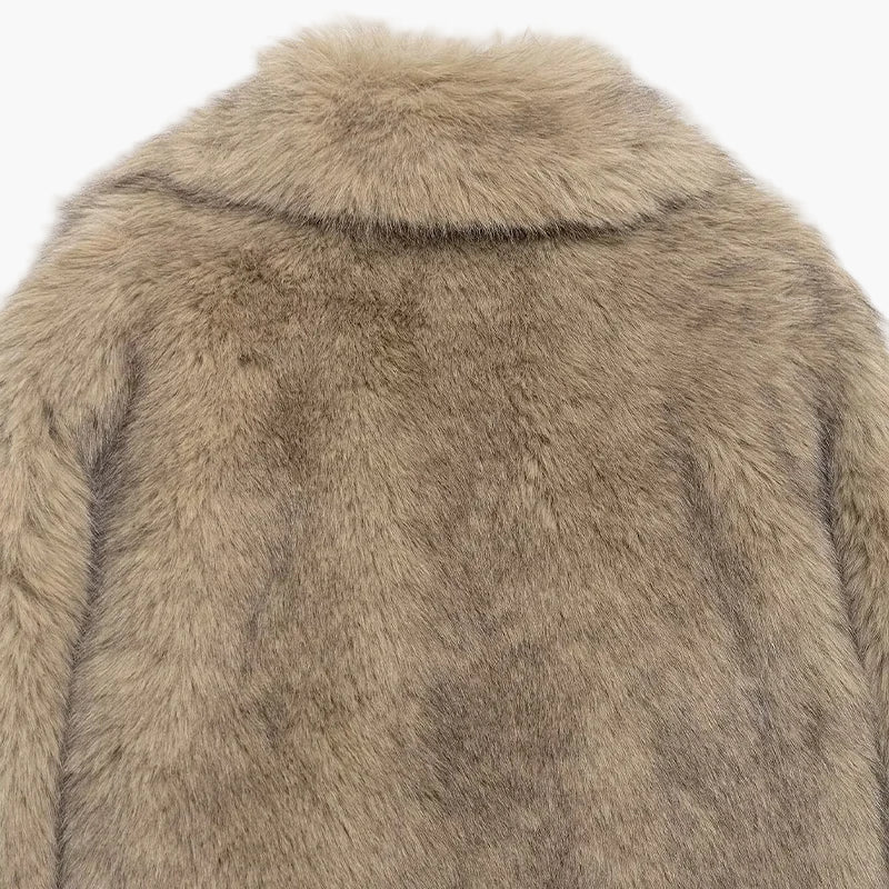 Close-up of a fur coat with a white background