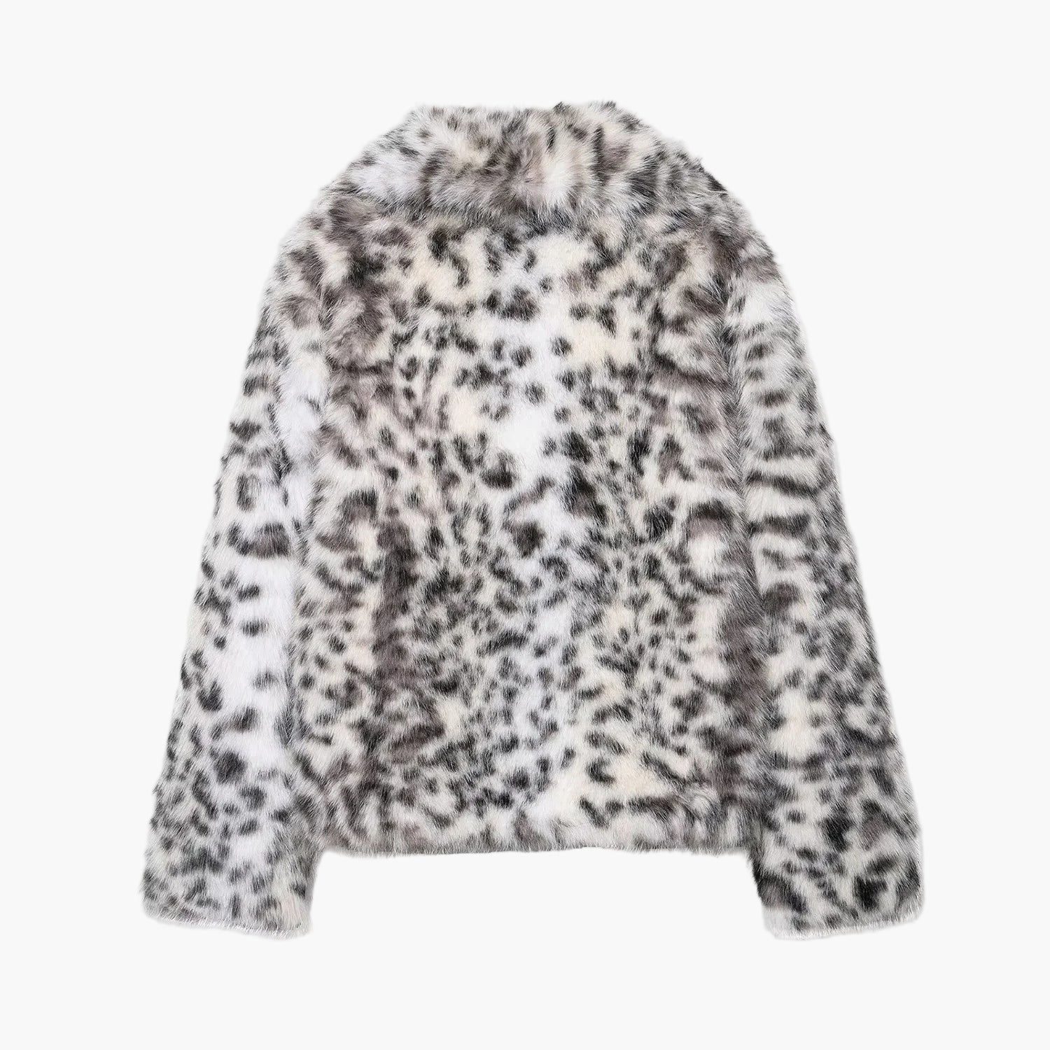 Leopard print jacket on a white background
