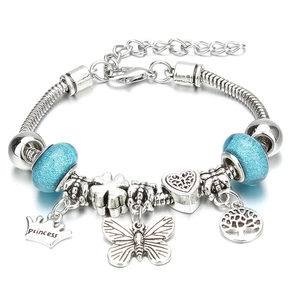 Crown Charm Friendship Bracelet