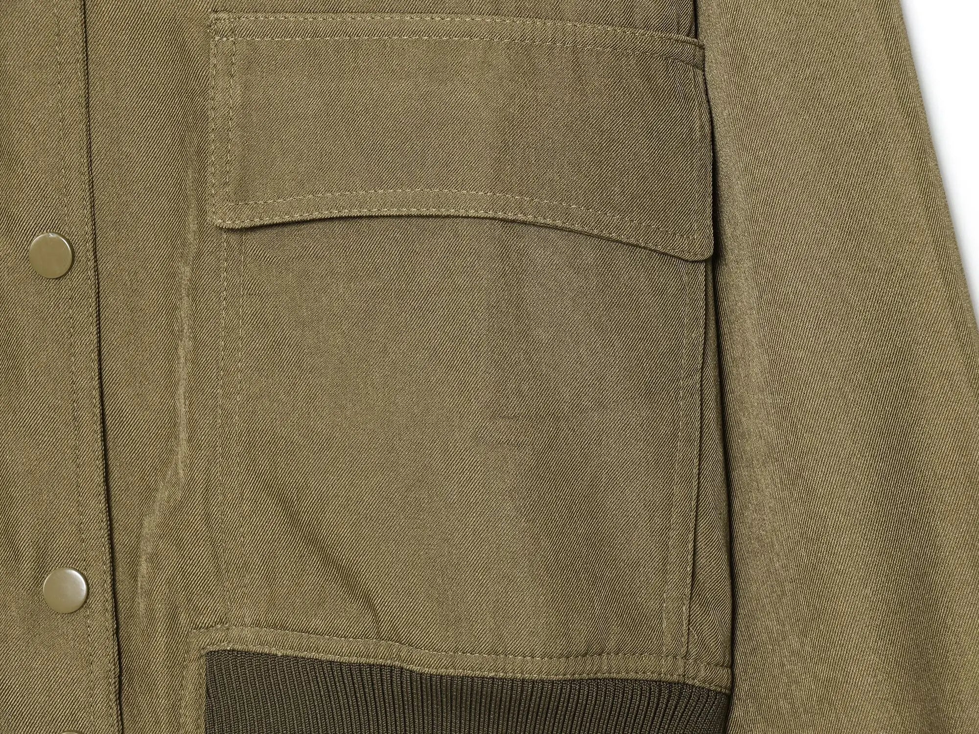 Ribbed Double Pocket Jacket, Glow Bloom Aura, Clothes,Coat,Jacket