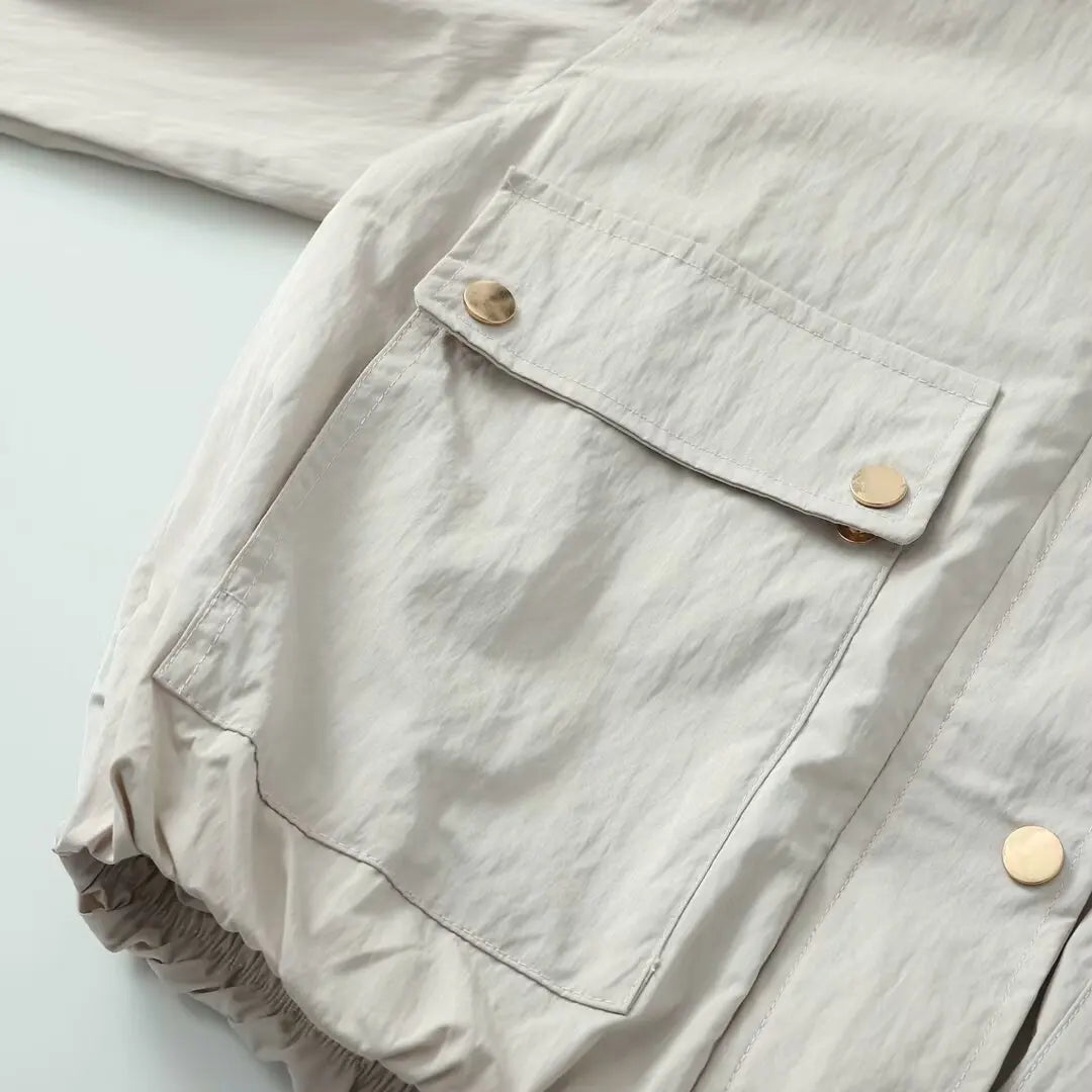 Vintage Chic Flying Jacket, Glow Bloom Aura, Clothes,Coat,Jacket