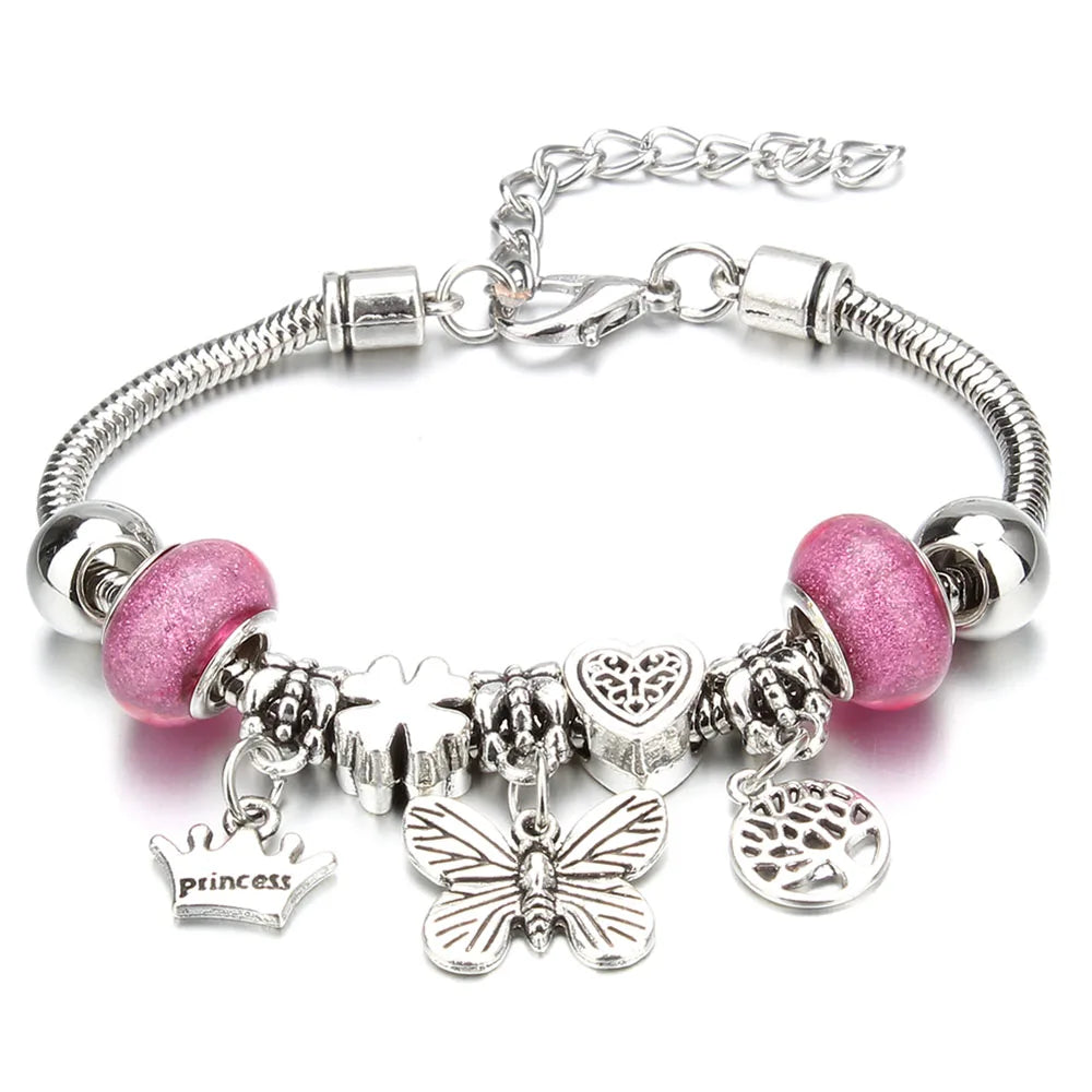 Crown Charm Friendship Bracelet
