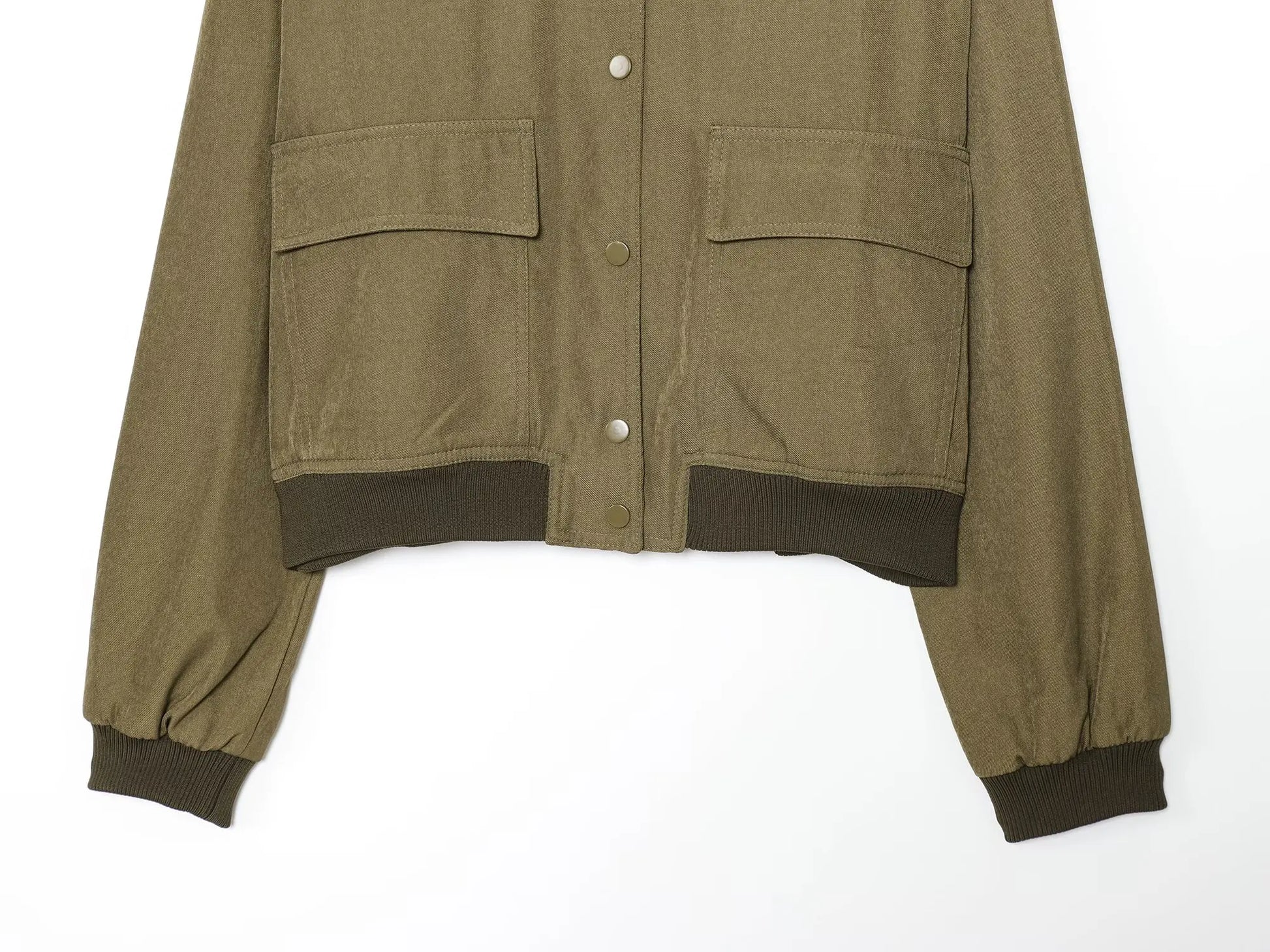 Ribbed Double Pocket Jacket, Glow Bloom Aura, Clothes,Coat,Jacket