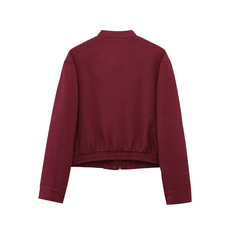 Retro Chic Pilot Jacket, Glow Bloom Aura, Clothes,Jacket