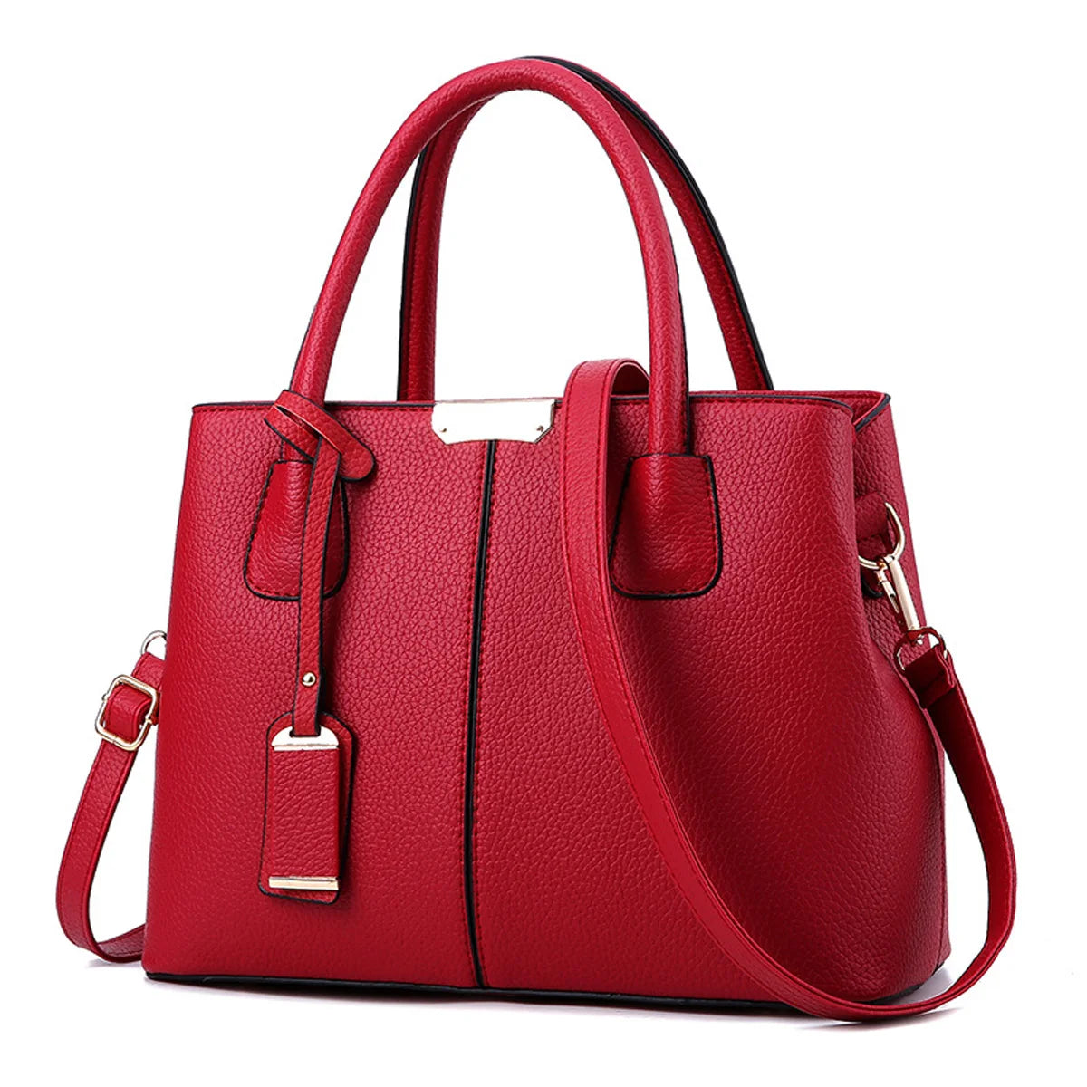 Elegant Everyday Leather Handbag in vibrant red, perfect for day-to-night transitions with a stylish design.