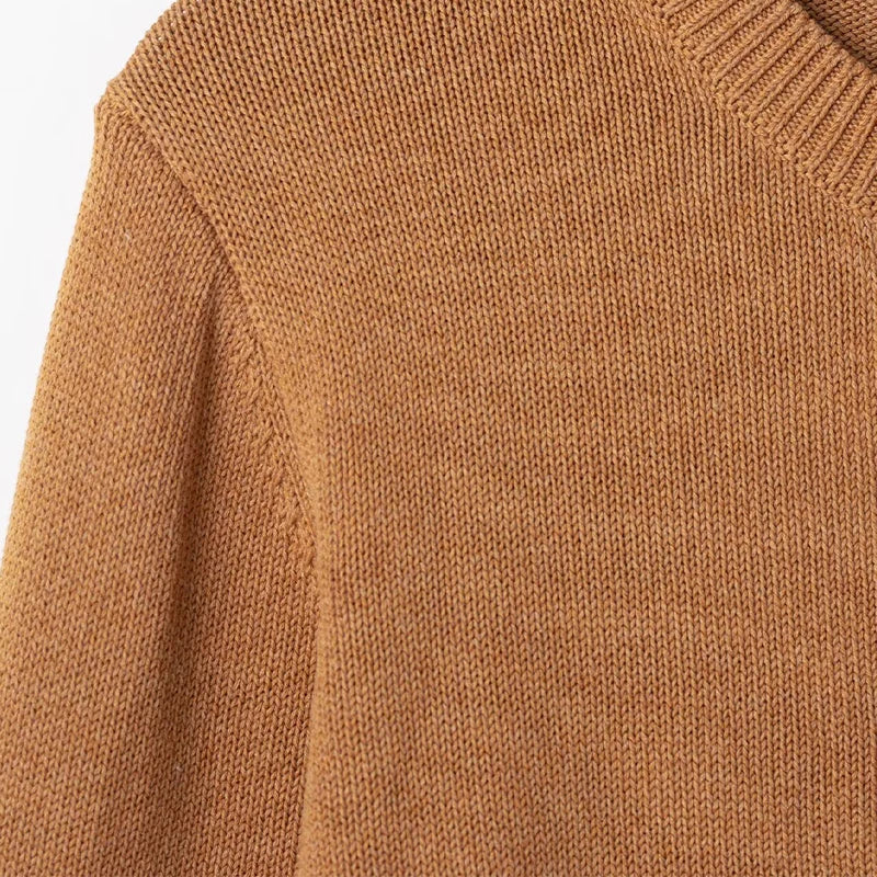 Retro Charm Knit Sweater, Glow Bloom Aura, Clothes,top