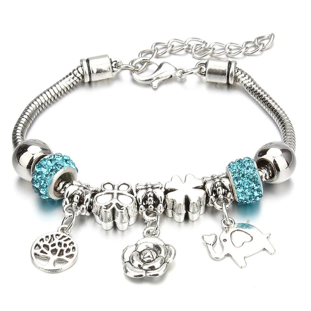 Crown Charm Friendship Bracelet with adjustable cord