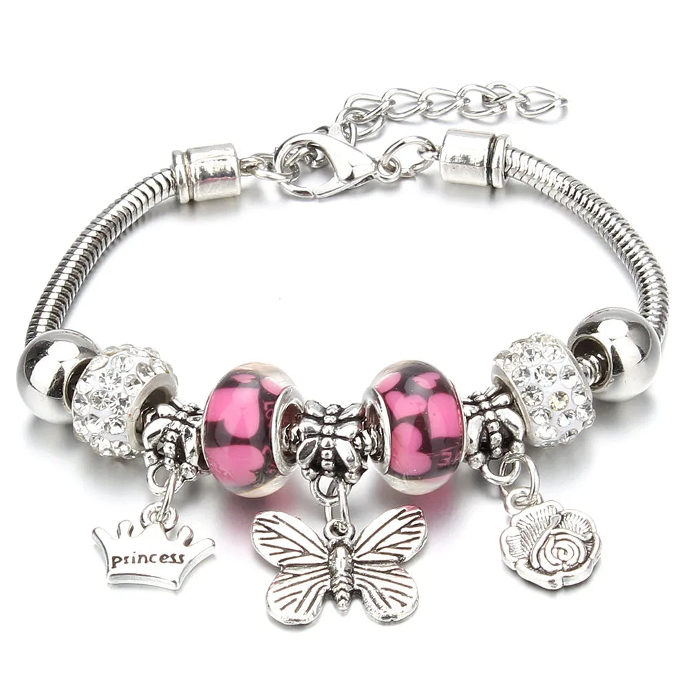Crown Charm Friendship Bracelet