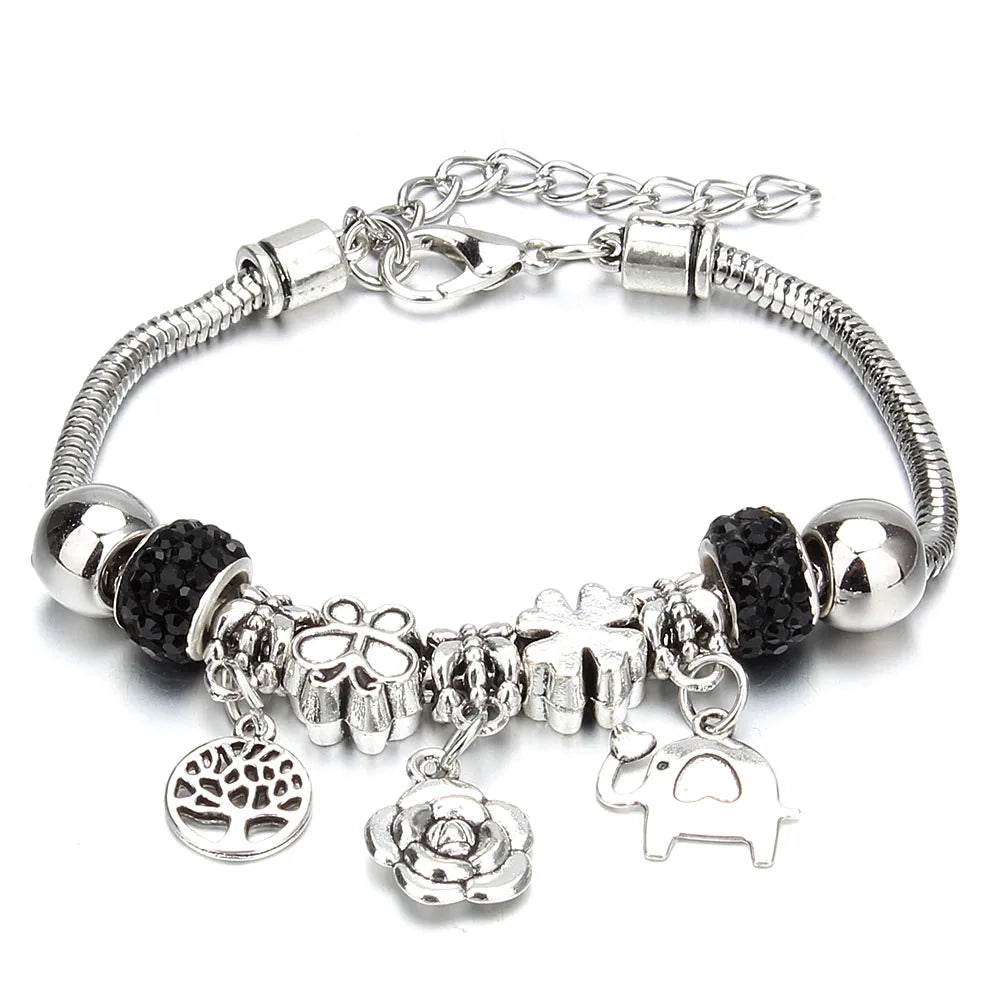Crown Charm Friendship Bracelet