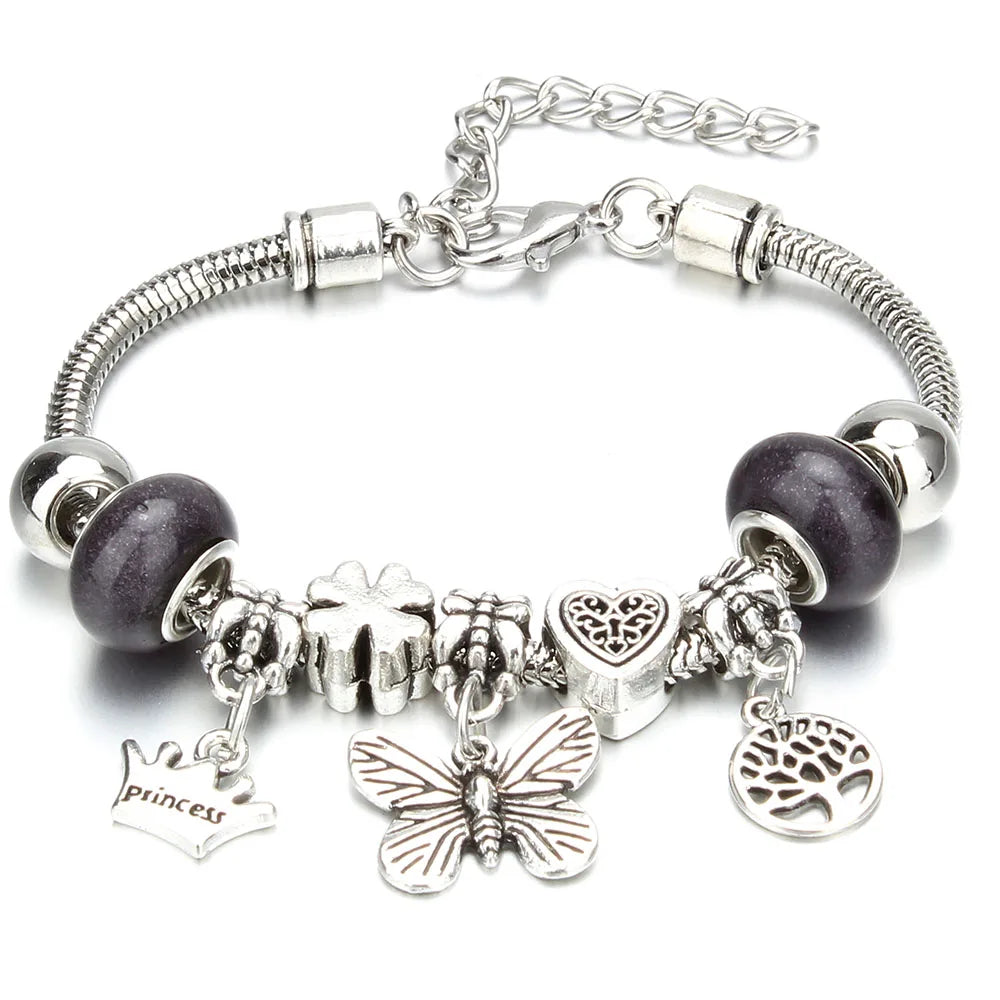 Crown Charm Friendship Bracelet