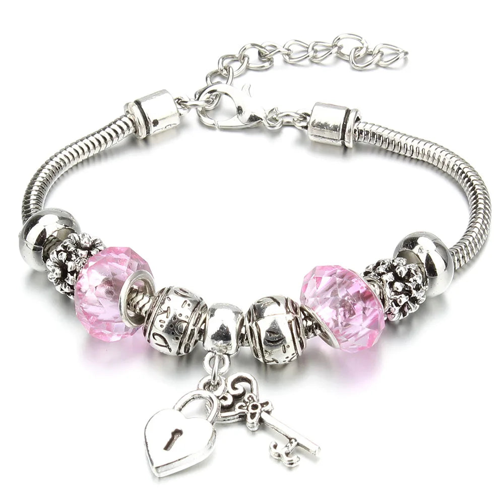 Crown Charm Friendship Bracelet