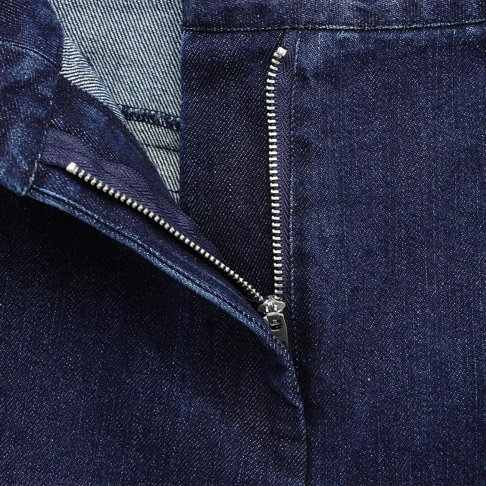 Vintage High-Waist Denim Pants, Glow Bloom Aura, bottoms,Clothes