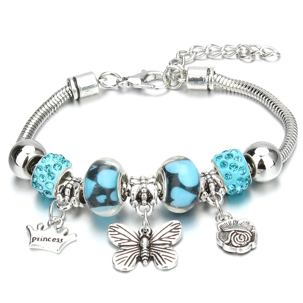 Crown Charm Friendship Bracelet