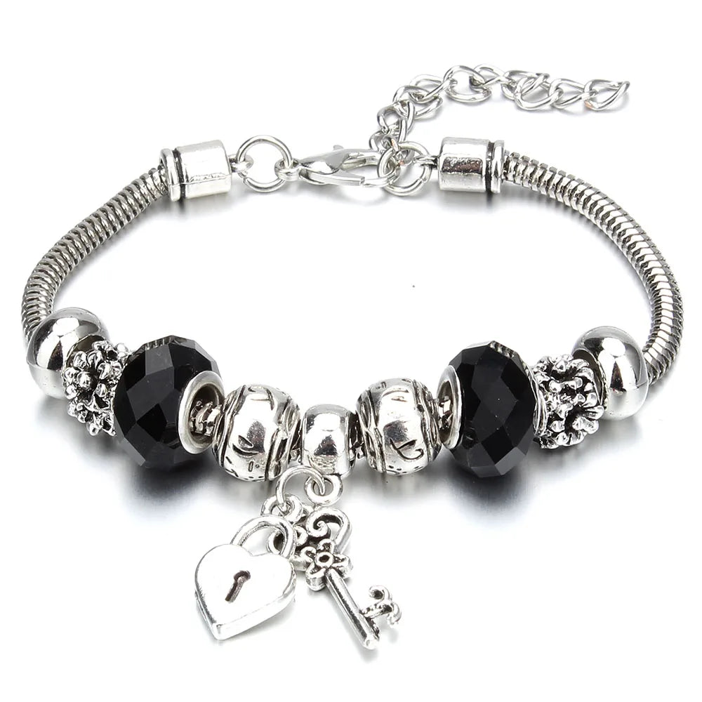Crown Charm Friendship Bracelet