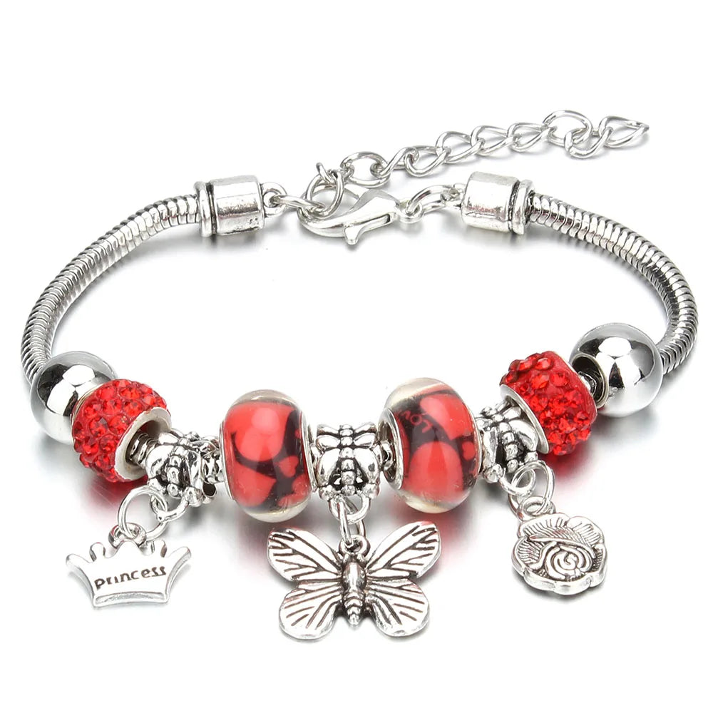 Crown Charm Friendship Bracelet