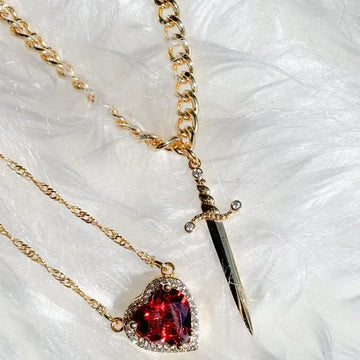 Close-up of an elegant diamond necklace resting on a model’s collarbone