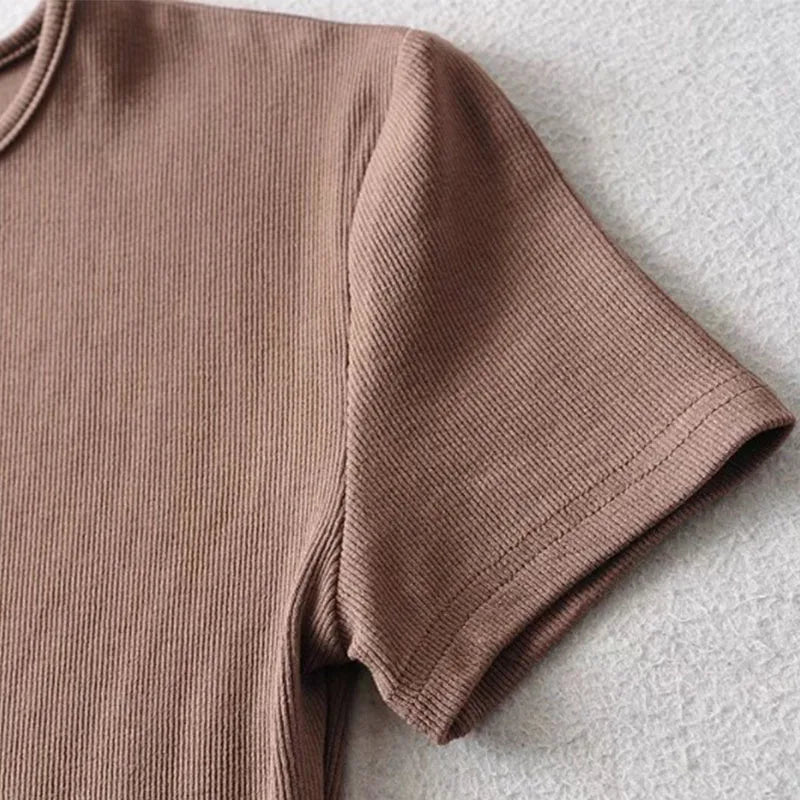 Summer Skinny Fit Crop Tee, Glow Bloom Aura, Clothes,top