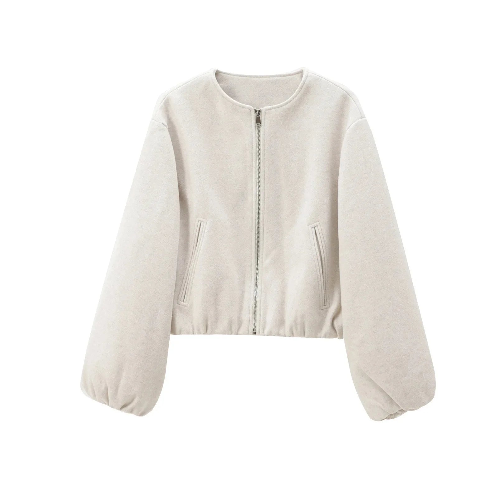 Front and back view of black soft pilot jacket
