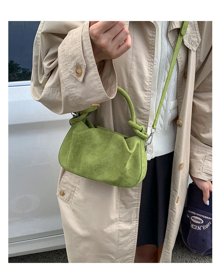 Faux Suede Commuter Tote