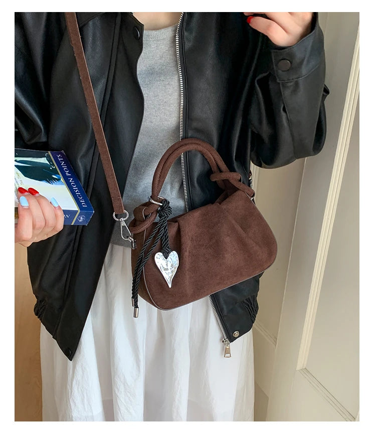 Faux Suede Commuter Tote