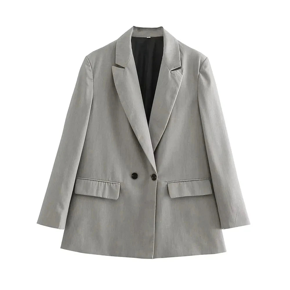 Front view of Vintage Chic Blazer Coat