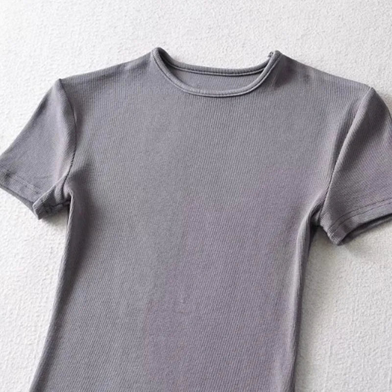 Summer Skinny Fit Crop Tee, Glow Bloom Aura, Clothes,top