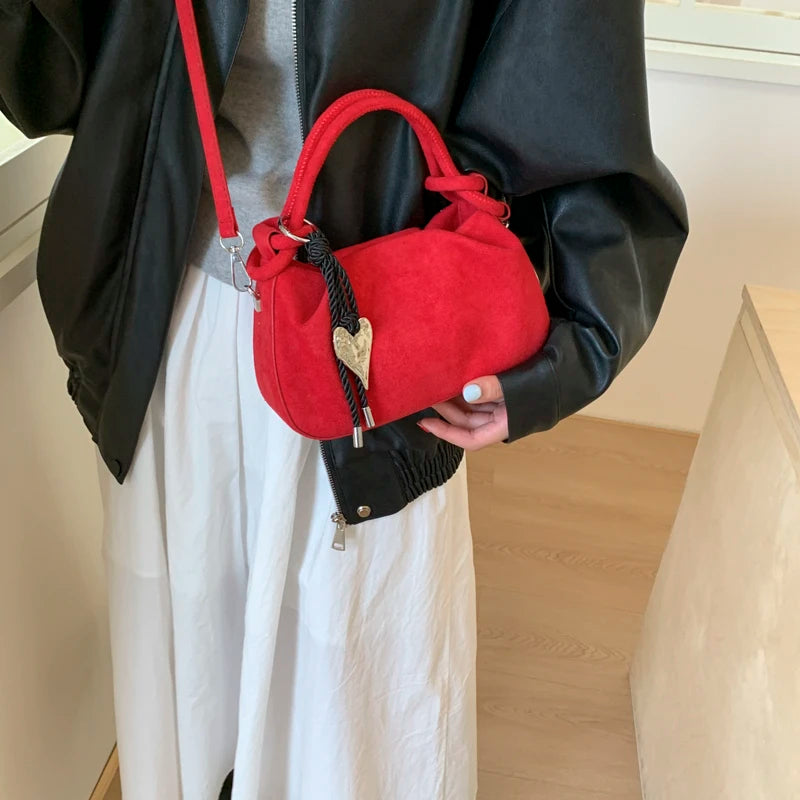 Faux Suede Commuter Tote