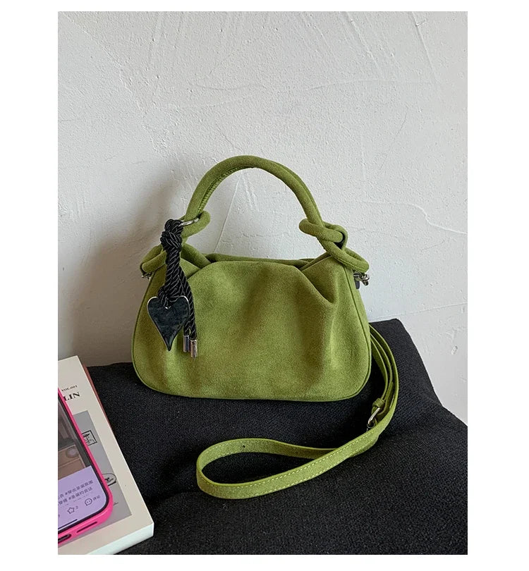 Faux Suede Commuter Tote