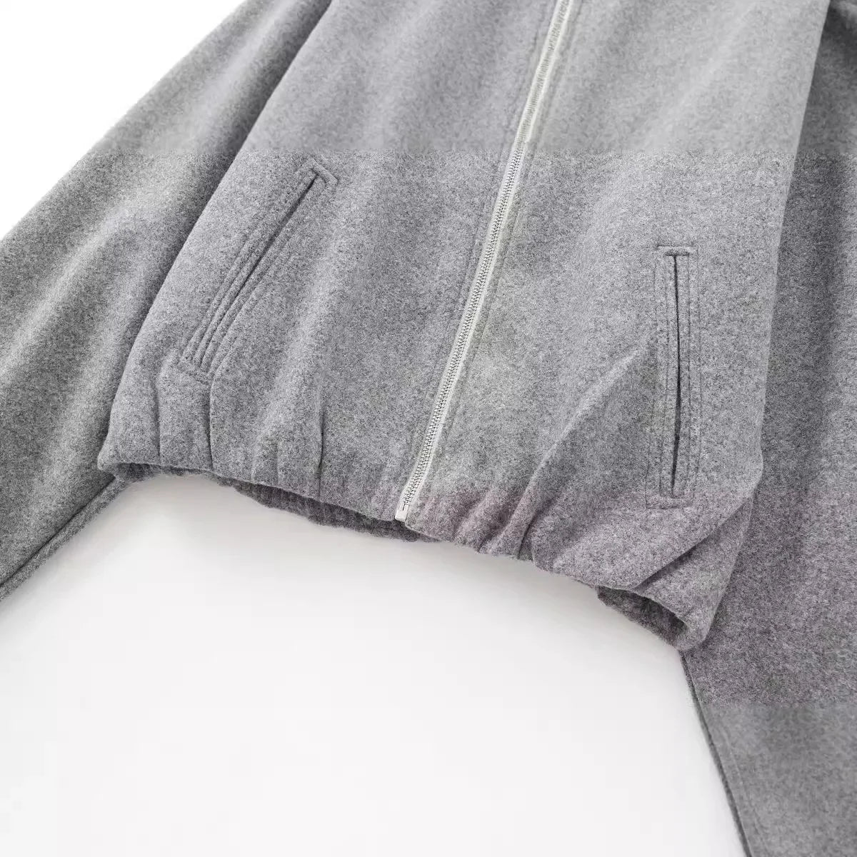 Front and back view of black soft pilot jacket