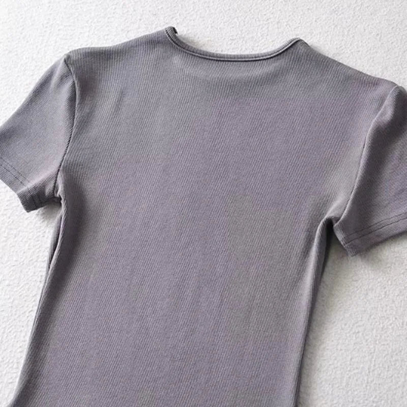 Summer Skinny Fit Crop Tee, Glow Bloom Aura, Clothes,top