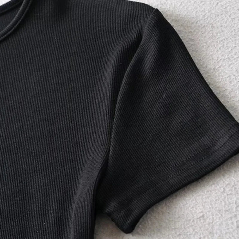 Summer Skinny Fit Crop Tee, Glow Bloom Aura, Clothes,top