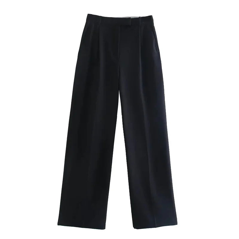 Elegant Wide Leg Pants styled with blazer