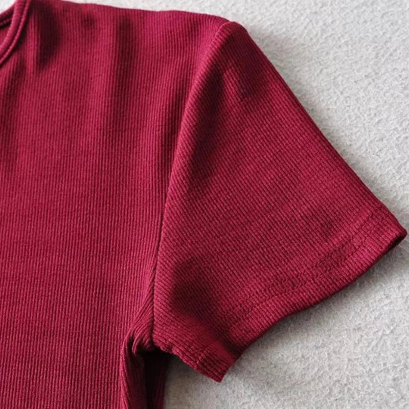 Summer Skinny Fit Crop Tee, Glow Bloom Aura, Clothes,top