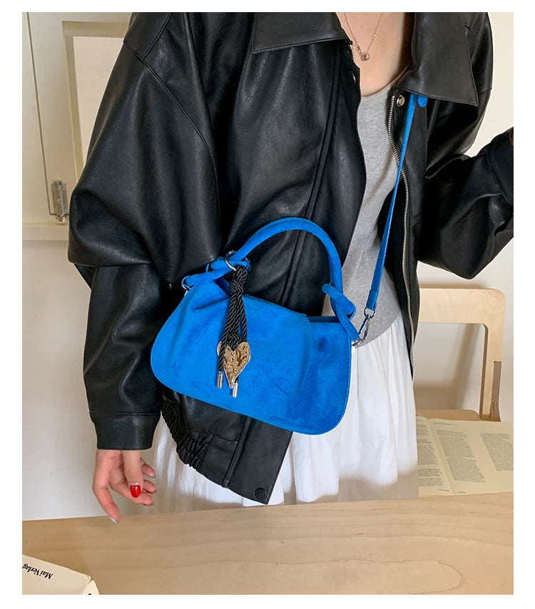 Faux Suede Commuter Tote