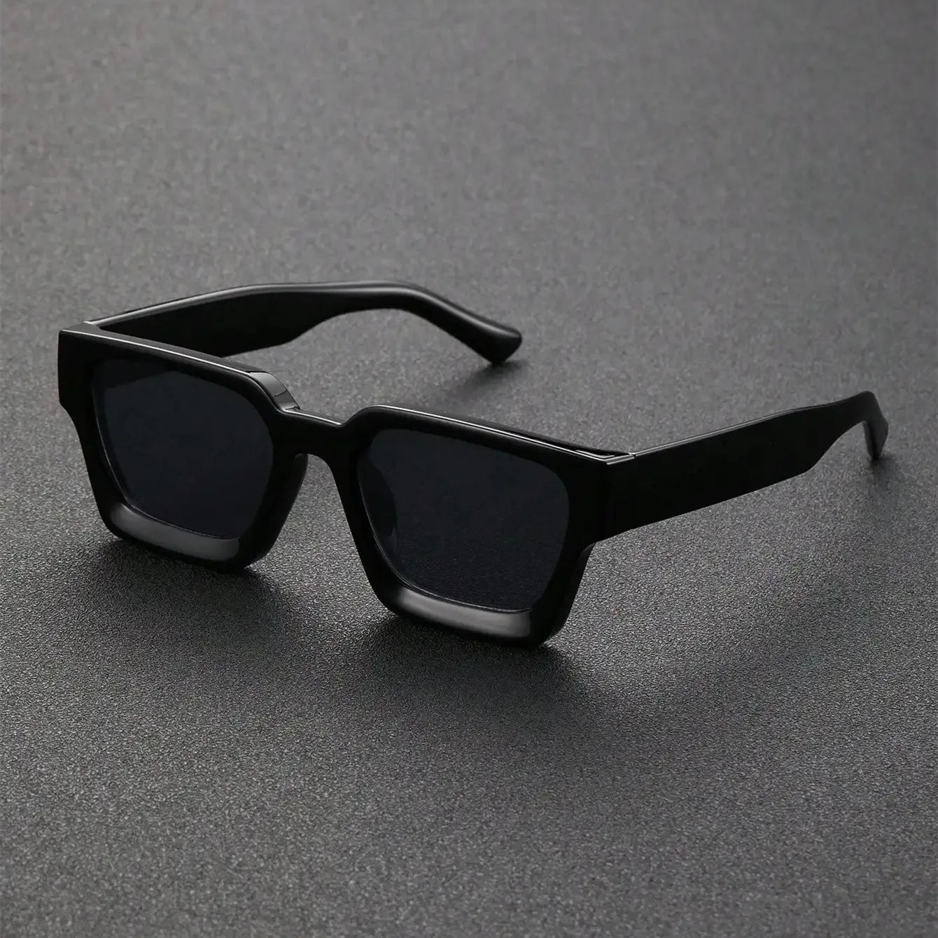 Model wearing Urban Square Street Shades in city setting