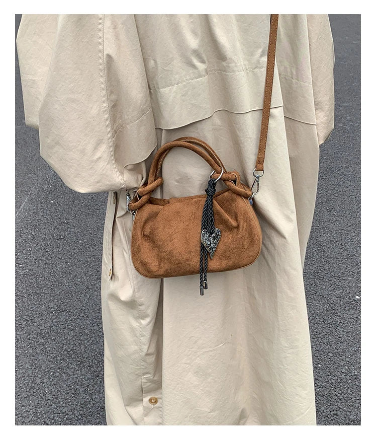 Faux Suede Commuter Tote