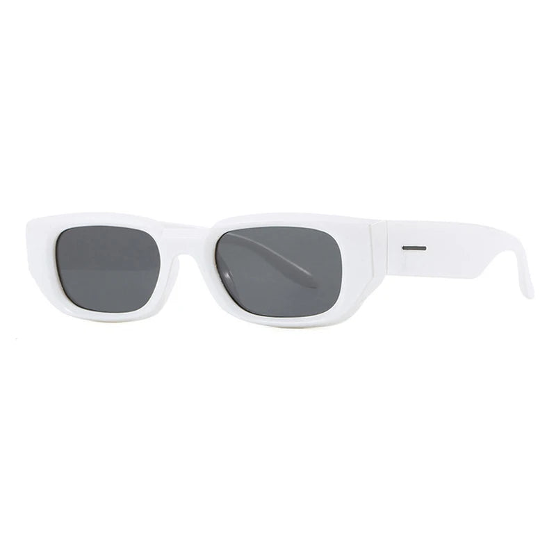 Model wearing Vintage Rectangle Classic Shades in tortoise