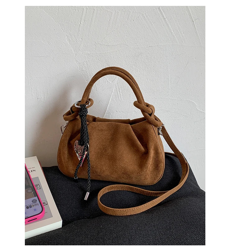 Faux Suede Commuter Tote