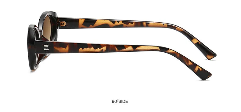 Retro Chic Oval Shades, Tortoiseshell sunglasses on a white background