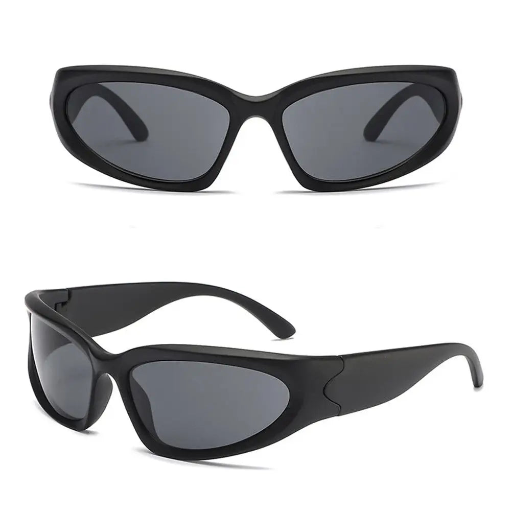 Shield-style Futuristic Y2K Sport Shades for rave outfit