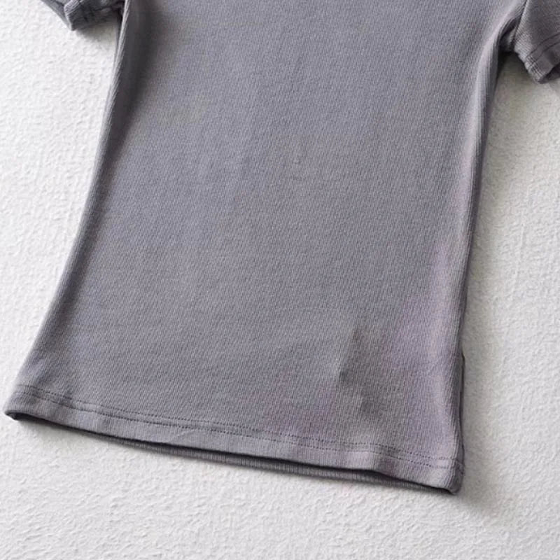 Summer Skinny Fit Crop Tee, Glow Bloom Aura, Clothes,top