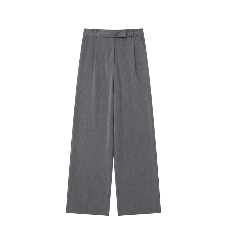 Close-up of fabric on Elegant Wide Leg Pants