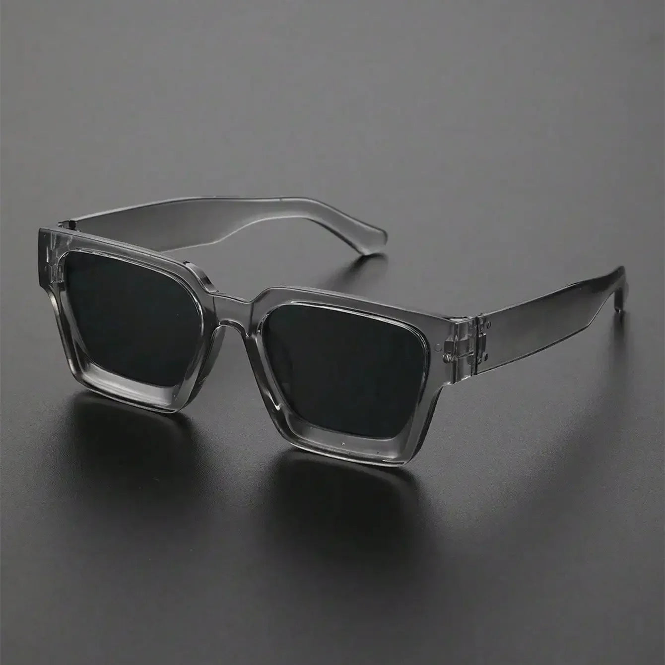 Close-up of Urban Square Street Shades with gray lenses