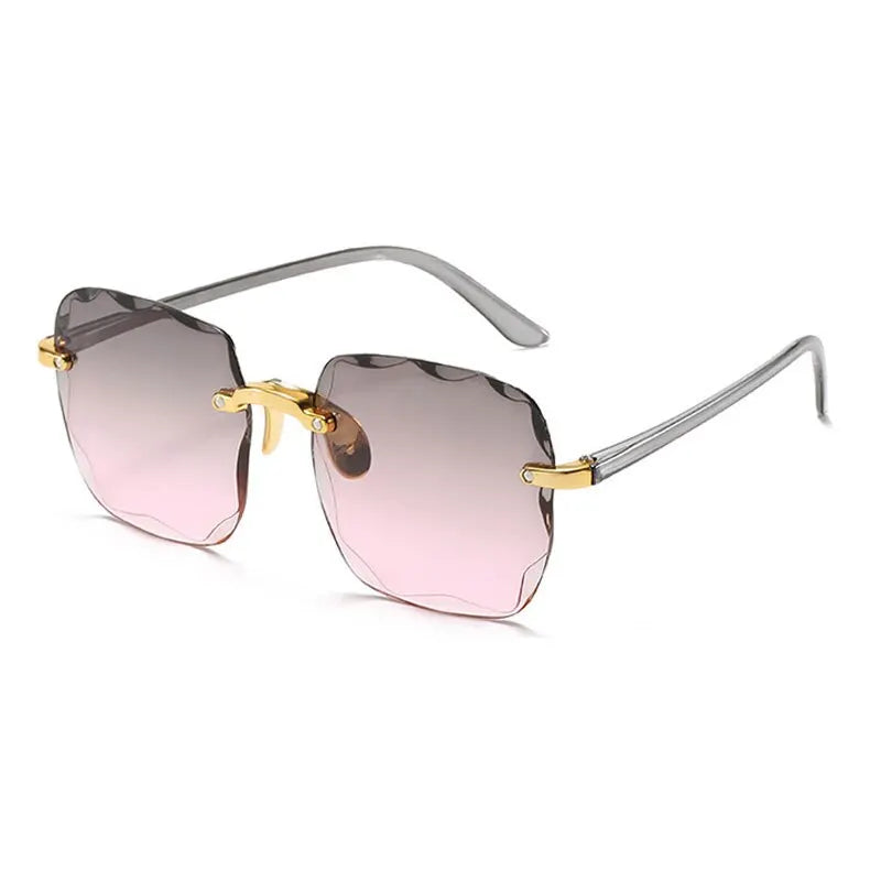 Model wearing Classic Gradient Glow Shades outdoors